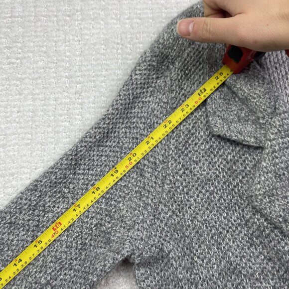Dynamite Gray Open Front Knit Cardigan Sweater Coat Sz S Longline Duster Modern - Picture 7 of 10